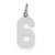Sterling Silver Small Polished Number 6 Charm hide-image