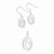 Sterling Silver Polished Fancy Oval Dangle Earrings