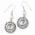Sterling Silver Antiqued Pearls of Wisdom Dangle Earrings
