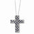 Sterling Silver Sept CZ Birthstone Message Of The CrossNecklace