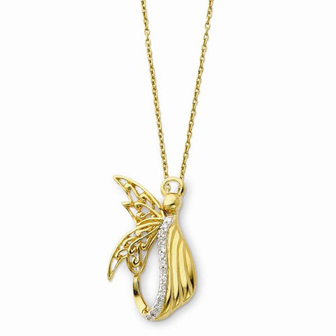 Sterling Silver & Gold-Plated Angel Of Perseverance Necklace