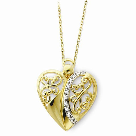 Sterling Silver & Gold-Plated Angel Of Love Necklace