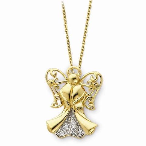 Sterling Silver & Gold-Plated Angel Of Strength Necklace