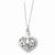 Sterling Silver Antiqued Heart Remembrance Ash Holder Necklace