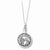 Sterling Silver Antiqued Circle Remembrance Ash Holder Necklace