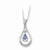 Sterling Silver Mar CZ Stone Never Forget Tear Birthstone Necklace