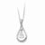 Sterling Silver April CZ Stone Never Forget Tear Birthstone Necklace