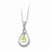Sterling Silver Aug CZ Stone Never Forget Tear Birthstone Necklace