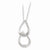 Sterling Silver & CZ Tears To Share Necklace