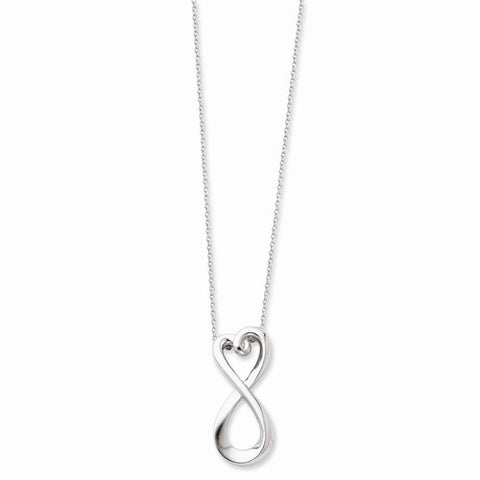 Sterling Silver Polishedfinite Love Necklace