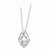 Sterling Silver & CZ Wrapped Around My HeartNecklace