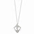 Sterling Silver Antiqued Two Hearts, One Love Heart Necklace