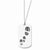 Sterling Silver Antiqued Footsteps Dog Tag Necklace