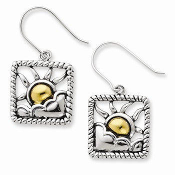 Sterling Silver Gold-plated Summer A Season of Rest Dangle Earrings
