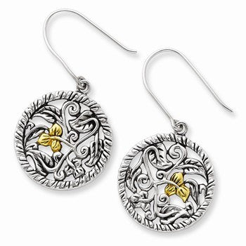 Sterling Silver Gold-plated Fall A Season of Fulfillment Earrings