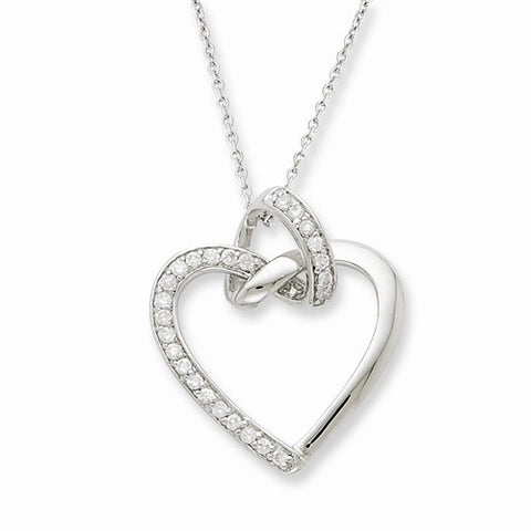 Sterling Silver CZ Friendship Promises Necklace