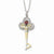 Sterling Silver & Gold-Plated Jan CZ Birthstone Key Necklace