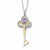 Sterling Silver & Gold-Plated June CZ Birthstone Key Necklace
