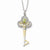 Sterling Silver & Gold-Plated Aug CZ Birthstone Key Necklace