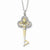 Sterling Silver & Gold-Plated Nov CZ Birthstone Key Necklace