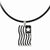Sterling Silver Waves Of Pride Rubber Cord Necklace