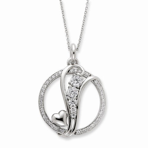 Sterling Silver CZ Journey Of Promise Necklace