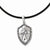 Sterling Silver Vessel Of Honor Rubber Cord Necklace