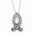 Sterling Silver Antiqued Faith Necklace