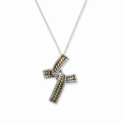 Sterling Silver & Gold-Plated Antiqued Completion Necklace