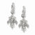 Sterling Silver CZ Fleur De Lis Earrings