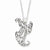 Sterling Silver Antiqued CZ Angel Of Optimism Necklace