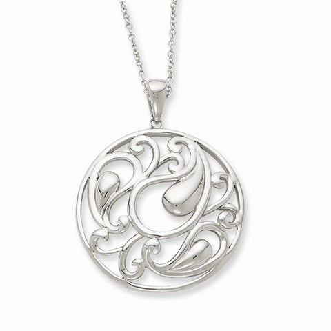 Sterling Silver Antiqued I Am Sharing Your Sorrow Necklace