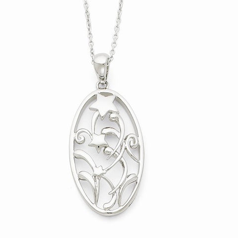 Sterling Silver Antiqued May Your Life Be Full Of Unexpected Blessings Necklace