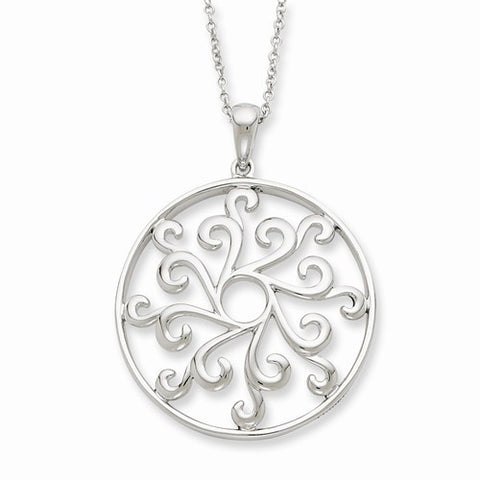Sterling Silver Thinking Of You Makes My Day Brighter Necklace