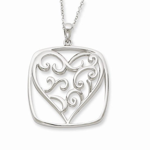 Sterling Silver Antiqued You Are A Friend Of My HeartNecklace