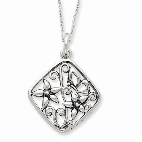 Sterling Silver Antiqued I Appreciate You MomNecklace