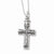 Sterling Silver Antiqued Cross Ash Holder Necklace