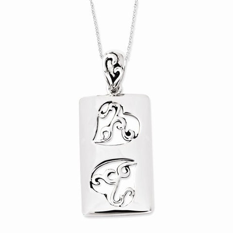 Sterling Silver Antiqued Girlfriends Two Necklace
