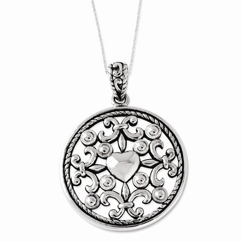 Sterling Silver A Friend For All Seasons Fleur De Lis Necklace