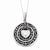 Sterling Silver Antiqued Love Of A Lifetime Heart Necklace