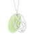 Sterling Silver CZ & Simulated Cat'S Eye Sing A New Song Necklace