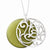 Sterling Silver CZ , Simulated Cat'S Eye Never Give Up Necklace