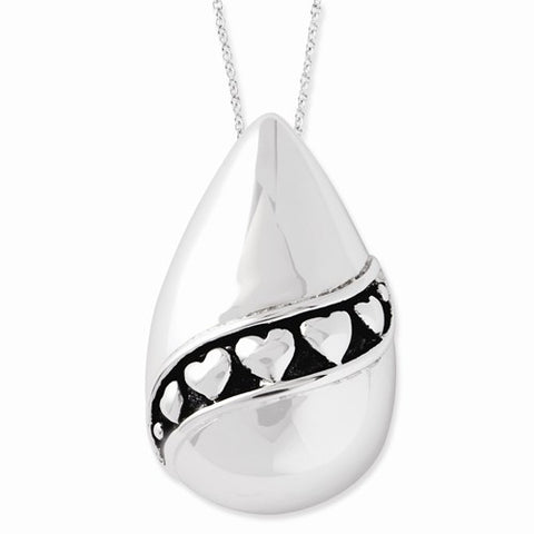 Sterling Silver Antiqued Remembrance Of Love Necklace