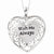 Sterling Silver Antiqued with Me Always Heart Necklace