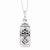 Sterling Silver Antiqued Rectangle Box Cross Ash Holder Necklace