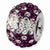 Sterling Silver Purple Graduated Crystal Bead Charm hide-image