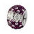 Purple Graduated Crystal Charm Bead in Sterling Silver