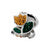 Yellow & Green Crystal Flower Charm Bead in Sterling Silver