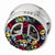 Sterling Silver Rainbow Graduated Crystal Peace Symbol Bead Charm hide-image