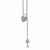 14K Yellow Gold and Silver Diamond Heart Lock and Key Necklace
